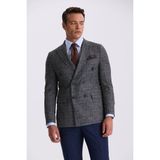 Jakamen Koyu Lacivert Slim Fit Kruvaze Erkek Takım Elbise - 54