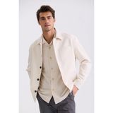 Jakamen Krem Slim Fit Bebe Yaka Mevsimlik Mont - 56