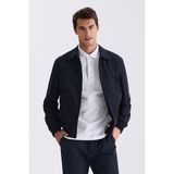 Jakamen Lacivert Comfort Fit Bebe Yaka Mevsimlik Mont - 58