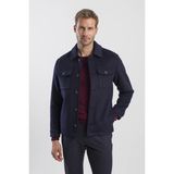Jakamen Lacivert Comfort Fit Bebe Yaka Yünlü Mont - 58