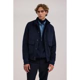 Jakamen Lacivert Comfort Fit Hakim Yaka Kadife Mont - Koyu Lacivert - 58