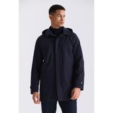Jakamen Lacivert Comfort Fit Kapüşonlu Gizli Fermuarlı Klasik Model Mont - 48
