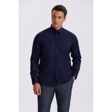 Jakamen Lacivert Comfort Fit Ütü Gerektirmeyen %100 Pamuk Non Iron Gömlek - S