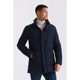 Jakamen Lacivert Regular Fit Hakim Yaka Fermuarlı Kışlık Şişme Mont - 48