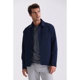 Jakamen Lacivert Slim Fit Bebe Yaka Mevsimlik Mont - 52