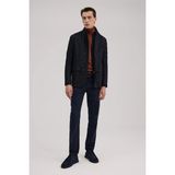 Jakamen Lacivert Slim Fit Hakim Yaka Patlı Ceket - 48