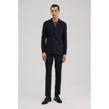 Jakamen Lacivert Slim Fit Sivri Yaka Takım Elbise - 6 Drop - 56