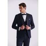 Jakamen Lacivert Slim Fit Sivri Yaka Yelekli Smokin Takım Elbise - 58