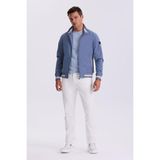 Jakamen Mavi Comfort Fit Dik Yaka Rahat Kesim Mevsimlik Mont - 58