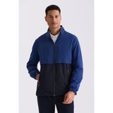 Jakamen Mavi Comfort Fit Hakim Yaka Mevsimlik Mont - 48