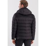 Jakamen Siyah Comfort Fit Kapüşonlu Şişme Mont - 56