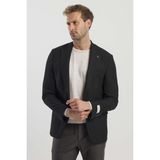 Jakamen Siyah Slim Fit Desenli Sivri Yaka Ceket - 54