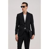 Jakamen Siyah Slim Fit Mono Yaka Takım Elbise - 6 Drop - 52