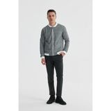 Jakamen Siyah Slim Fit Pamuklu Kolej Mevsimlik Mont - 2XL