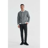 Jakamen Siyah Slim Fit Pamuklu Kolej Mevsimlik Mont