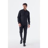 Jakamen Siyah Slim Fit Polikat Gömlek