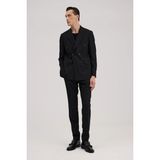 Jakamen Siyah Slim Fit Sivri Yaka Takım Elbise Erkekler İçin Modern Tasarım - 6 Drop - 52