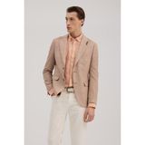 Jakamen Turuncu Slim Fit Sivri Yaka Desenli Ceket - 50