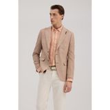 Jakamen Turuncu Slim Fit Sivri Yaka Desenli Ceket - 52