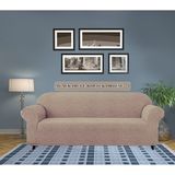 Jakarlı Koltuk Örtüsü , Kanepe Örtüsü ,chester Örtüsü Koltuk Kılıfı 3 Kişilik Bir Adet - 180 x 230 cm - Vizon