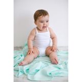 Jakarlı Müslin Battaniye 120 X 120 Mint Yeşili Yeşil