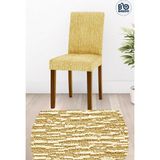 Jakarli Sandalye Kılıfı, Örtüsü Yıkanabilir Lastikli ve Esnek 1 Adet - 35 x 50 cm - Kahve
