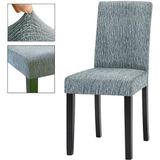 Jakarli Sandalye Örtüsü Çubuk Desen Yüksek Esnekli Sandalye Kılıfı( 6 Adet) - 45 x 45 x 60 cm - Gri