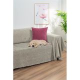Jakarlı Şönil Koltuk Örtüsü | Çekyat Örtüsü | Koltuk Şalı 175X300 Kaymaz Kil
