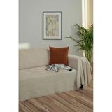Jakarlı Şönil Koltuk Örtüsü | Çekyat Örtüsü | Koltuk Şalı 175X350 Kaymaz Camel
