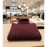 Jakc Ways Balıkçı Yaka Erkek Boğazlı Kazak - Bordo - 2XL