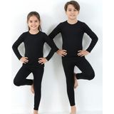 Jakc Ways Erkek Çocuk-Kız Çocuk Pamuklu Termal Takım (Tayt + Fanila) - Unisex - Siyah - 11 - 13 Yaş