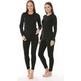 Jakc Ways Unisex Termal İçlik Takım Pamuklu ( Fanila+Tayt) - Siyah - M - L