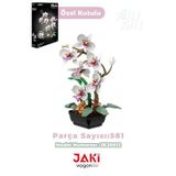 JAKİ Plante Serisi Saksıda Beyaz Orkide 581 Parça Oyucak Yapım Seti -FFJK29012