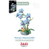 JAKİ Plante Serisi Saksıda Mavi Orkide 581 Parça Oyucak Yapım Seti -FFJK29011