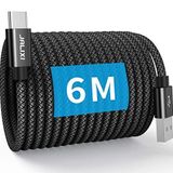 JALIXI 20ft USB C Kablosu Hızlı Şarj, iPhone 15/16, Galaxy, PS5, Switch, Xbox Series X/S Denetleyici, Piksel, Moto ve Diğer USBC Cihazları için Uzun Tip C Şarj Kablosu