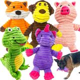 Jalousie 5 Paket Köpek Oyuncağı, Peluş Oyuncak, Çeşitler Değer Paketi Köpek Gıcırtılı Oyuncaklar, Çeşitler Yavru Evcil Hayvan Mutt Köpek Oyuncak Köpek Gıcırdama Oyuncak Orta Büyük Köpekler için
