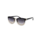 Jalvar Sarı Desenli Retro Oval Kemik Çerçeve Gold Detaylı Unisex UV400 Vintage Retro Güneş Gözlüğü