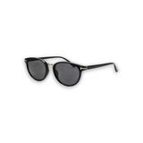 Jalvar Siyah Retro Oval Kemik Çerçeve Gold Detaylı Unisex UV400 Vintage Retro Güneş Gözlüğü