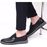 James Franco Jf-493 Erkek Hakiki Deri Eva Taban Premium Loafer Ayakkabı - Siyah