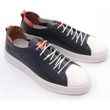 James Franco JF-5580 Erkek Hakiki Yumuşak Deri Premium Sneaker Ayakkabı - Lacivert