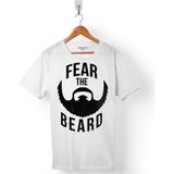 James Harden Fear The Beard Houstan Basketball Nba Erkek Tişört - Beyaz - XL