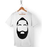 James Harden Fear The Beard Houstan Basketball Nba4 Erkek Tişört - Beyaz