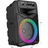 Jameson Seyyar Anfi El Mikrofonlu 20CM 15W Fm/usb/bt Rgb Ledli Mikado MD-802KP