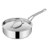 Jamie Oliver By Tefal Cook's Classics Kapaklı Sote Tavası 24 Cm, Yapışmaz, İndüksiyona Uygun, Fırına Dayanıklı, Paslanmaz Çelik, Perçinli