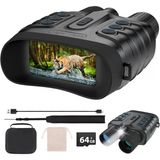 Jamızy Gece Görüş Dürbünü 3" Hd Ekranlı 10000Mah, 64Gb Hafıza Kartlı, 600 Metre Menzil, 850Nm Kızılötesi, 8X Zoom