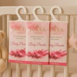 J'Amour 3'lü Paket Koku Kesesi Baby Powder (Bebek Pudrası) Askılı Dolap ve Çekmece Kokusu