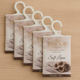 J'Amour J’amour Soft Linen Askılı Dolap & Çekmece Kokusu – 5’li Paket | Uzun Süre Kalıcı Yumuşak Temizlik Kokusu