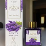 J'Amour Lavanta Bambu Çubuklu Oda Kokusu 100 ml – Ferah Lavanta Aromasıyla Doğal Ortam Kokusu