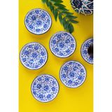 Jamuor Mess Fulya Porselen Çay Tabak Takımı 12 cm Renkli 6 Parça Dayanıklı Malzeme ile