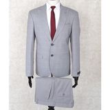 Jan Carlucci Erkek Slim Fit Sivri Yaka Gri Drop 6 Takım Elbise - 54 - 6 Drop
